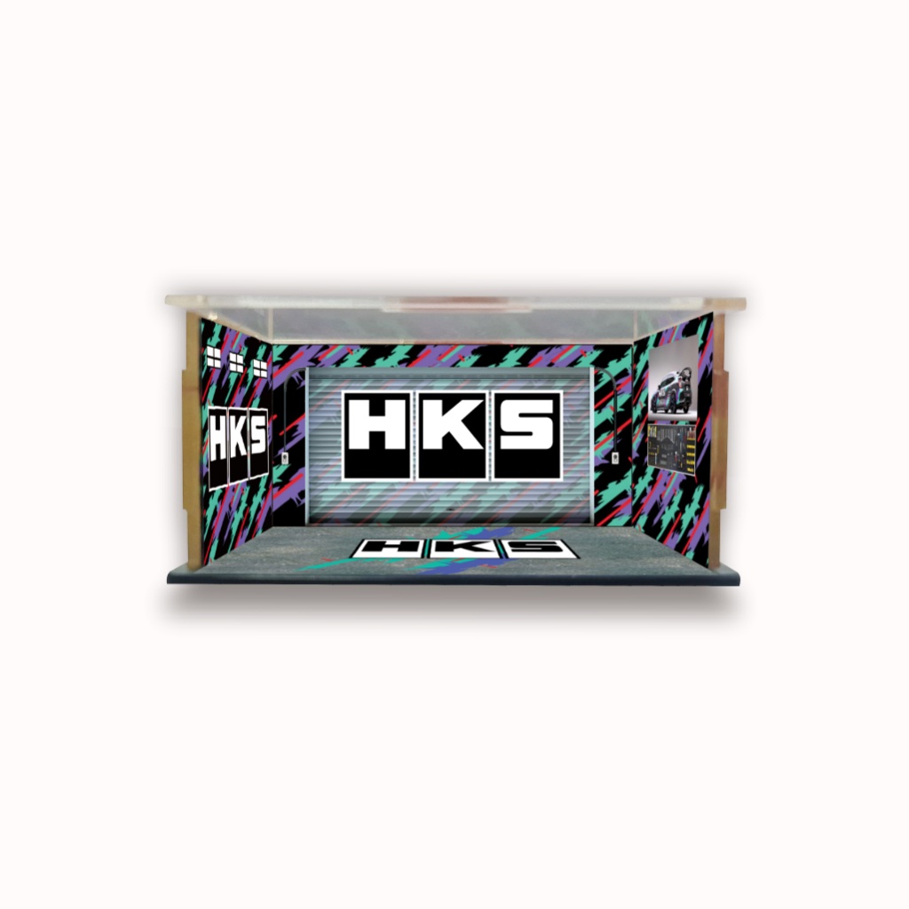 Jual KRMK Box Akrilik Diecast HKS RACING GARAGE | Shopee Indonesia