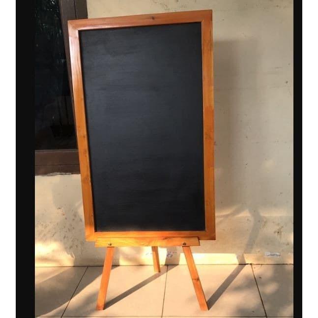 Jual Papan Tulis Kapur Blackboard Menu Cafe Stand Side X