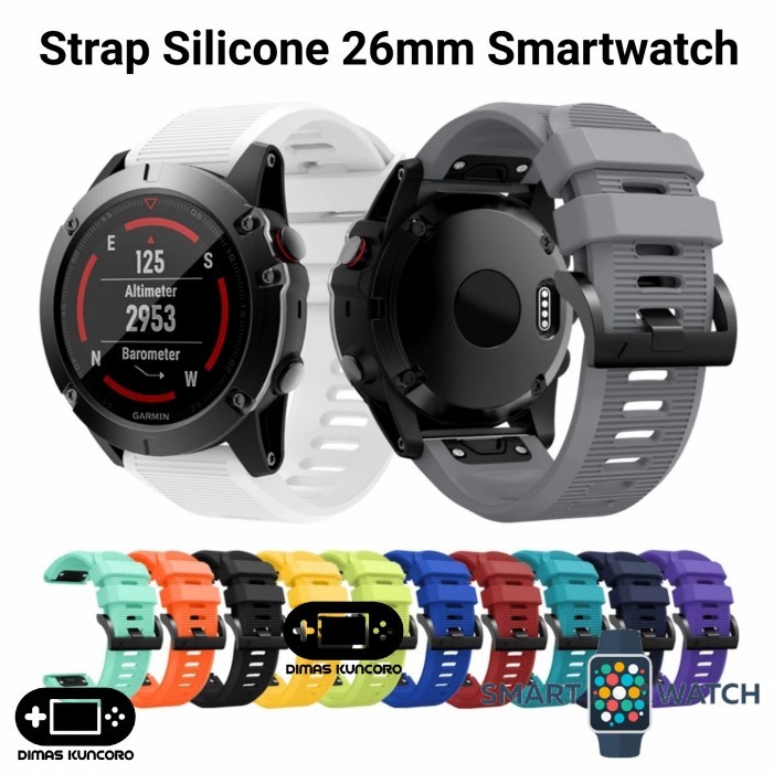 Jual Promo Strap Silicone 26Mm Garmin Fenix 5X Plus Sapphire Quick Fit Silikon Shopee Indonesia