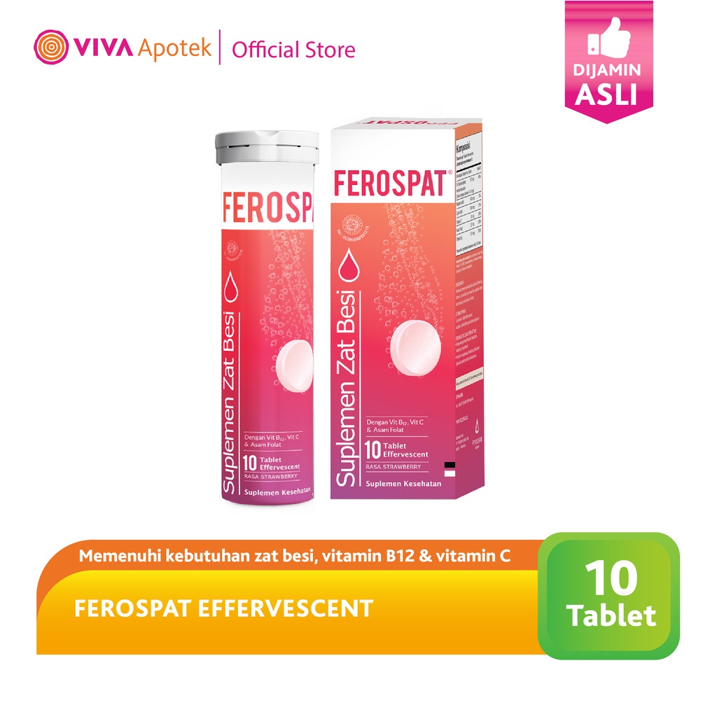 Jual ferospat effervescent penuhi kekurangan zat besi 10 tablet eff