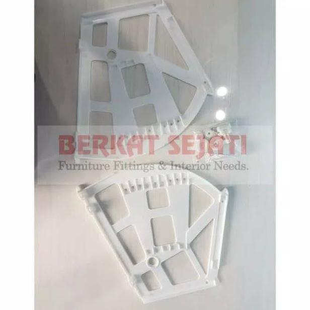 Jual Grosir Bracket Fitting Engsel / Rel Lemari Rak Sepatu Putar 3 Tiga