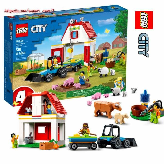 Jual LEGO CITY 60346 Barn and Farm Animals - Lego Peternakan Hewan ...