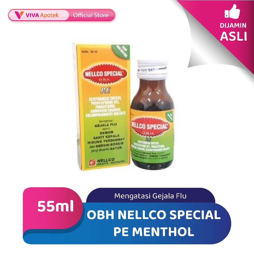 Jual OBH Nellco Special PE Menthol Sirup Meringankan Gejala Flu (55 ml ...
