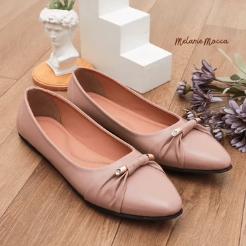 QUINCE Melanie Flat Shoes Wanita Ballerina Flat Shoes Nyaman Untuk Kerja Kuliah Daily Empuk