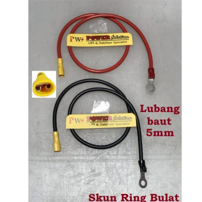 Jual Kabel sambungan Aki ke ups Kabel konverter Ring 10mm to skun