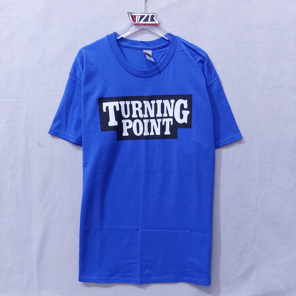 Jual T Shirt Band Official TURNING POINT BLOCK LETTERS BLUE Original