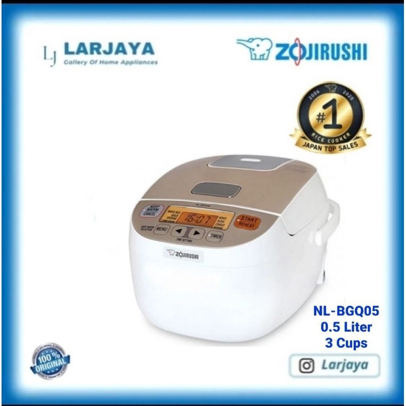Jual Rice Cooker Zojirushi 0.5 Liter 3 Cups NLBGQ05 Garansi Resmi