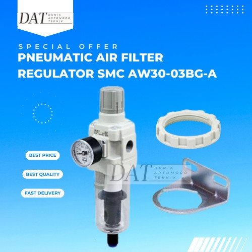 Jual AW30-03BG-A Pneumatic Air Filter Regulator Drat 3/8 Inch SMC ...