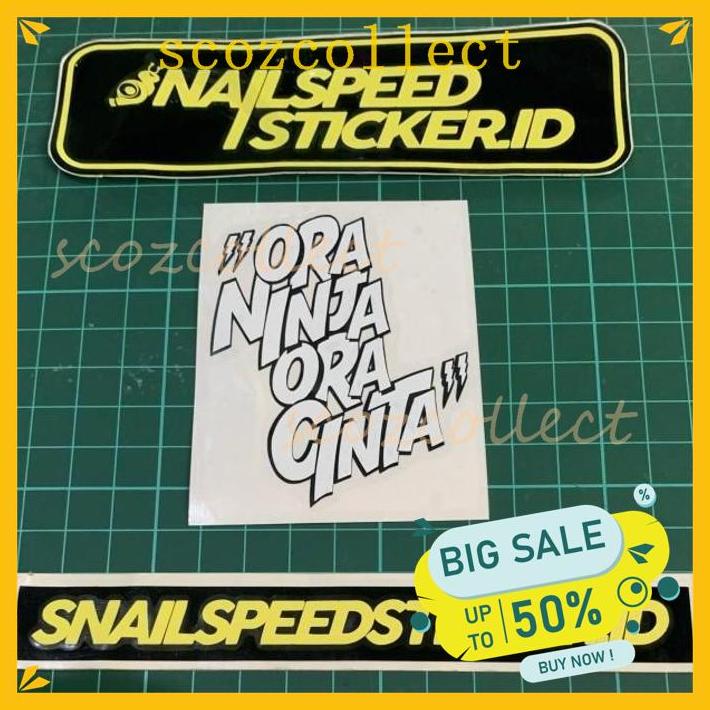 Jual CUTTING STICKER ORA NINJA ORA CINTA MEME LUCU 7,5X6CM TERMURAH ...
