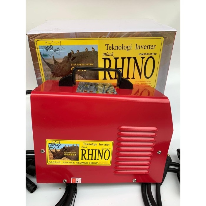 Jual Mesin Las Inverter Rhino Mma Igbt Trafo Las Inverter Merah