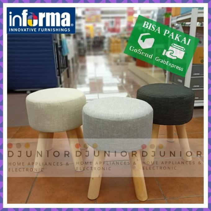 Jual INFORMA - TANGO STOOL / KURSI SOFA MINI KAKI KAYU SELMA | Shopee ...