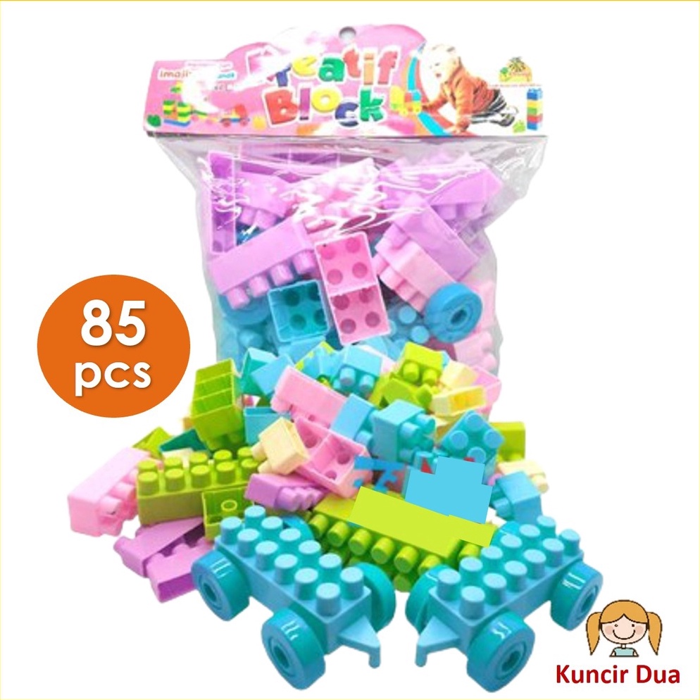 Jual EBFG-72 KREATIF Block Mainan Balok Besar 85 pcs | KREATIF Block ...