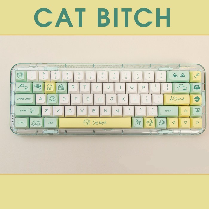 Jual KEYCAPS DEVCAT CAT BITCH XDA PROFILE SUBLIM MECHANICAL KEYBOARD ...