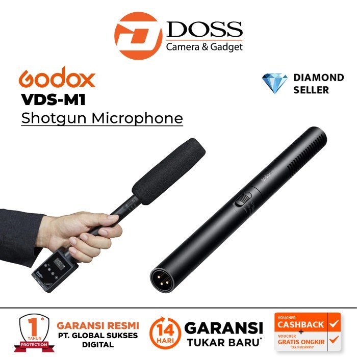 Jual Godox VDSM1 Shotgun Microphone (Electrostatic Condenser) Shopee