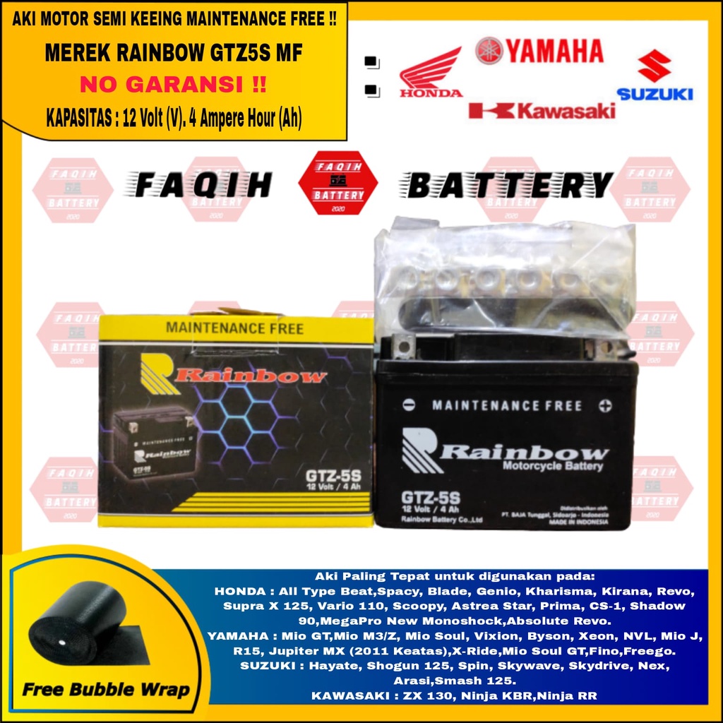 Jual AKI MOTOR SCOOPY, SUPRA X 125, KARISMA, CS1, VARIO 110 GTZ5S