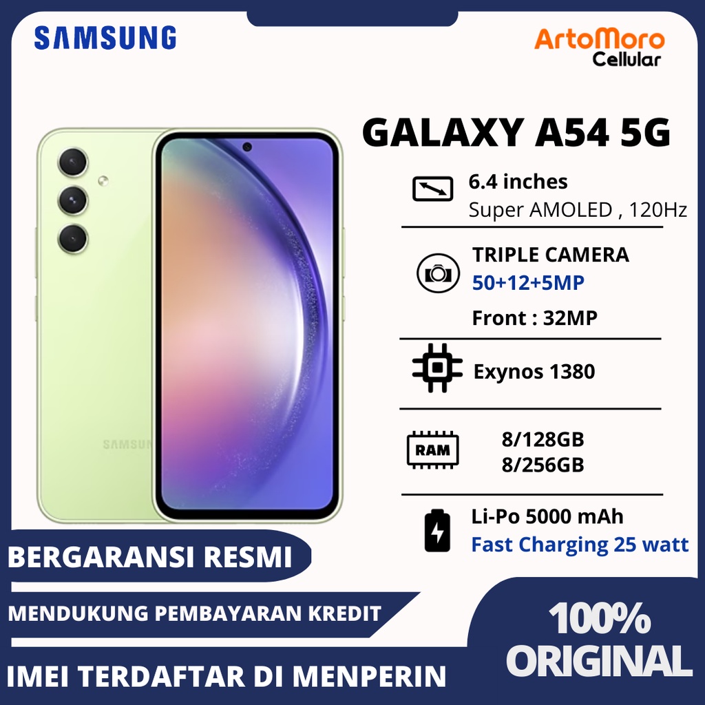 Jual SAMSUNG GALAXY A54 5G 8/128GB | 8/256GB Garansi Resmi | Shopee ...