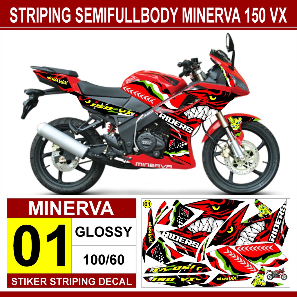 Jual striping motor Minerva 150 VX / variasi Minerva 150 VX / decal Minerva 150 VX Shopee