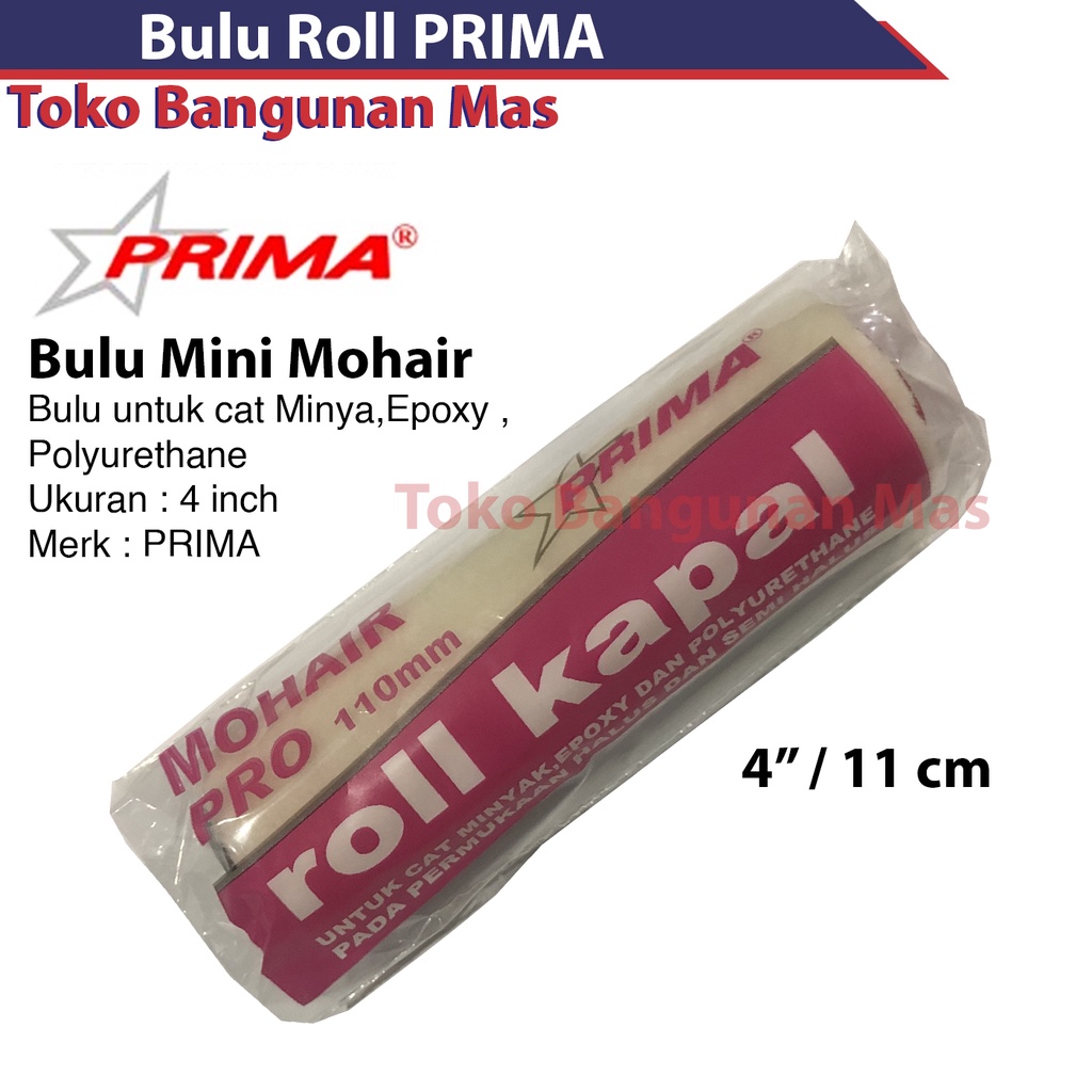 Jual Refill Bulu Roll Mini Prima Mohair 110 Mm 4 Bulu Kuas Roll Kapal Shopee Indonesia 8605