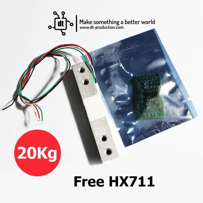 Jual Load Cell 20KG dan HX711 Sensor Berat Arduino | Shopee Indonesia image.