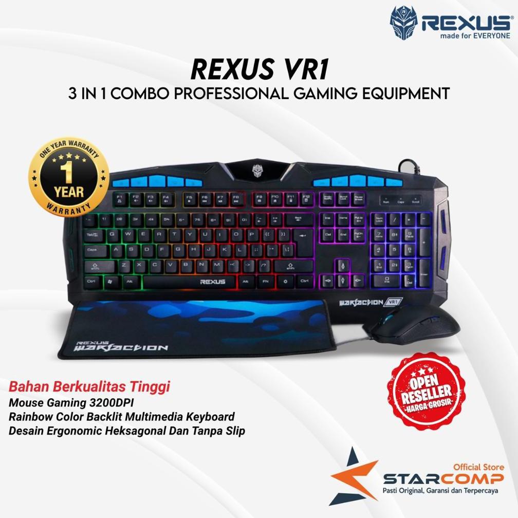 Jual Rexus Warfaction VR1 Keyboard Mouse Combo | Shopee Indonesia