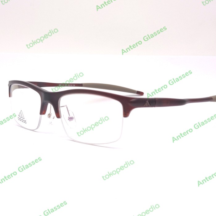Jual frame kacamata pria sporty adidas half frame a692 brown grade