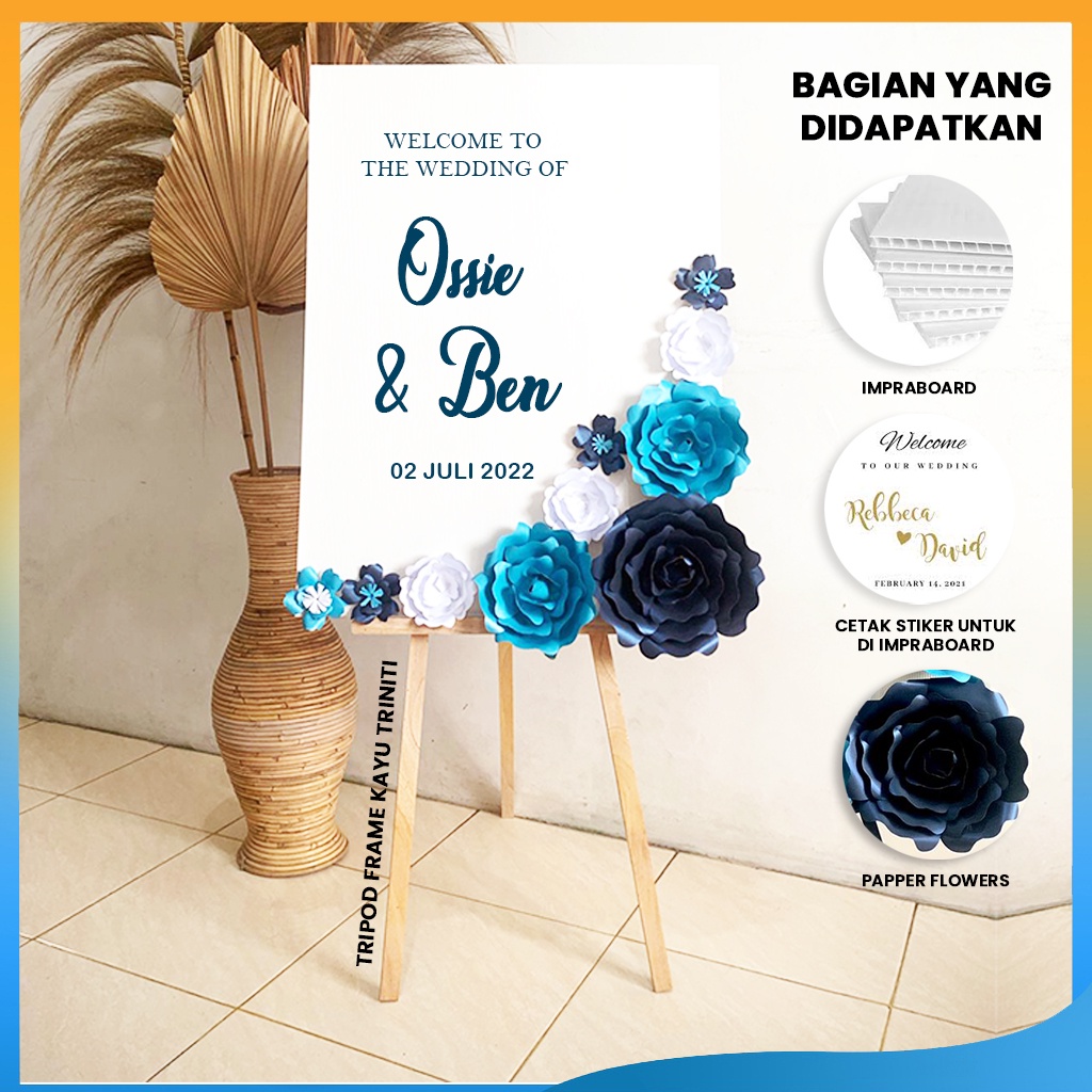 Jual Karangan Papan Bunga Kertas Flowerboard 60x80 cm (Tema 4) Paper