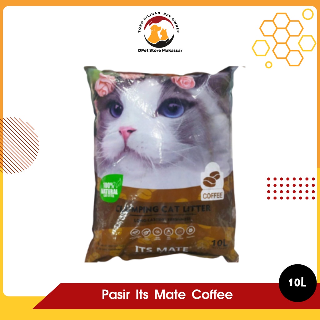 Jual Pasir Kucing gumpal wangi/khusus gojek/grab-Pasir ITS MATE 10Ltr ...