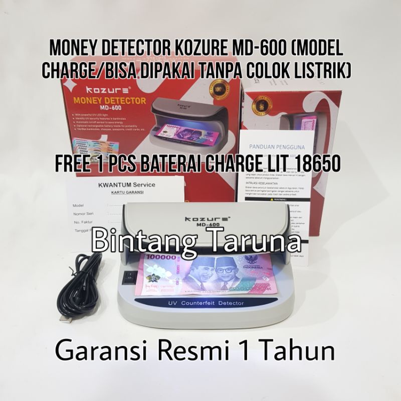 Jual Money Detector Kozure MD-600 Alat Cek Uang Palsu KOZURE MD-600 UV ...