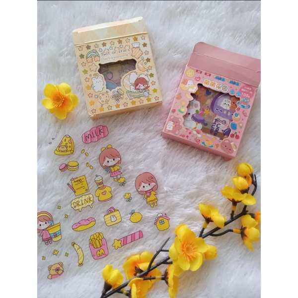 Jual Stiker Senmu Motif Kartun Korea Stiker Momo Box Mini Waterproof Shopee Indonesia