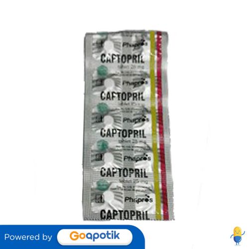 Jual Captopril Phapros 25 Mg Strip 10 Tablet Shopee Indonesia