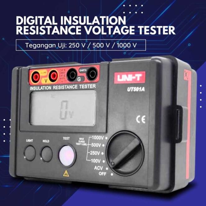 Testeur De Résistance De Terre Et D'isolation UNI-T UT502A - Mesures Automatiques, écran LCD, Certifications CE/UKCA