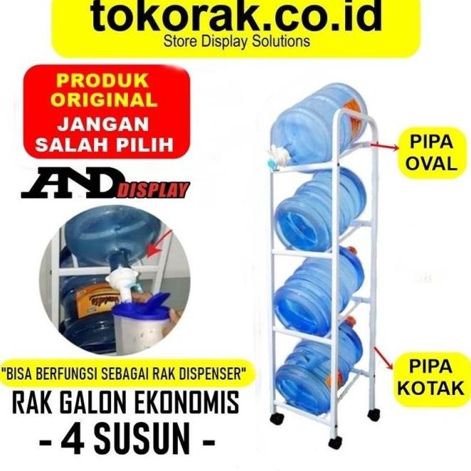 Jual Rak Galon Rak Galon Air Susun Putih Ekonomis Beroda El I A L