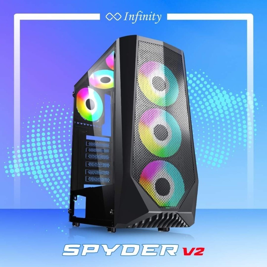 Jual INFINITY SPYDER V2 - mATX, ATX INCLUDE 3 FAN Casing PC Komputer ...