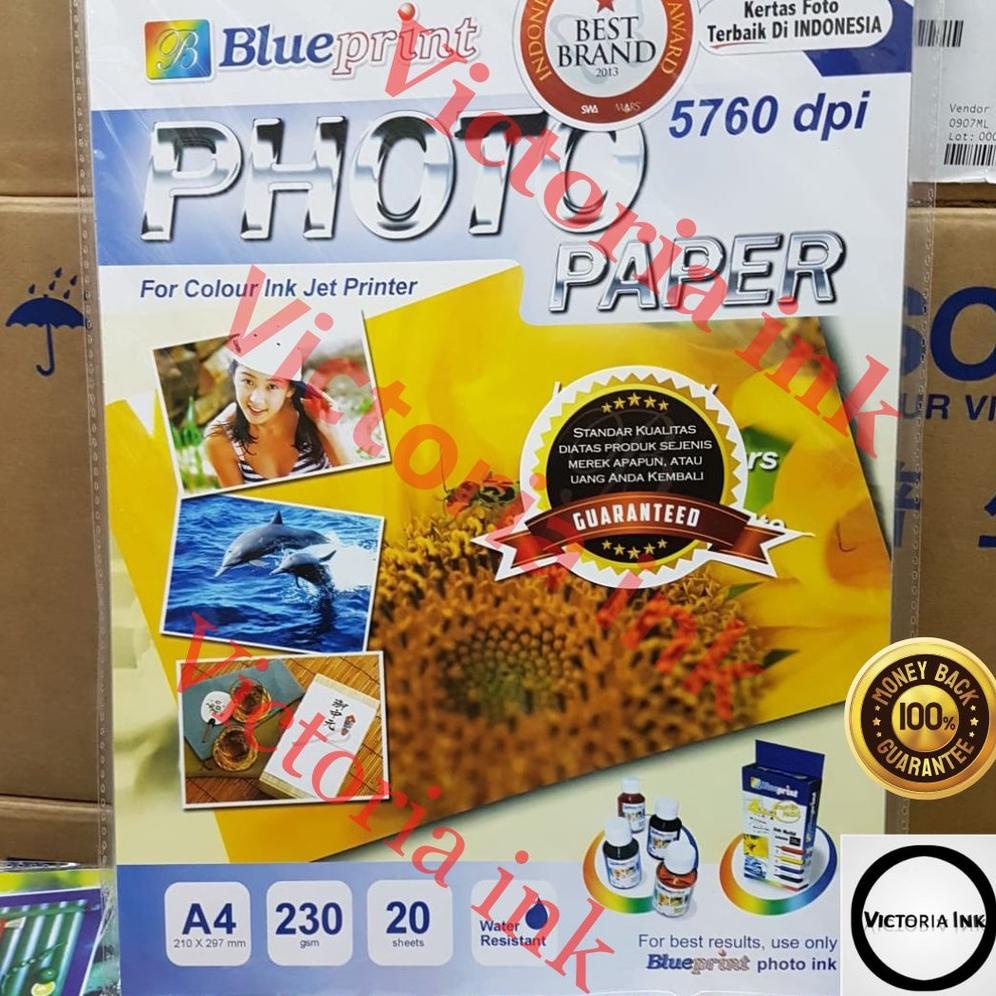 Jual Promo Habis Kertas Foto Blueprint Glossy A4 230Gsm Kertas Foto Blueprint A4 230Gsm Photo