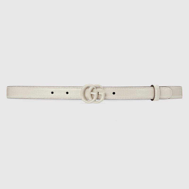 Jual 100% authentic Gucci Narrow belt with double G buckle belt
