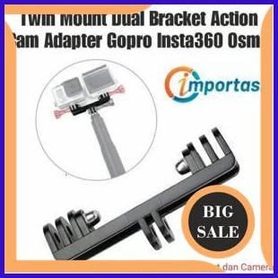 Jual Twin Mount Dual Bracket Action Cam Adapter Gopro 8 9 Insta360 One ...