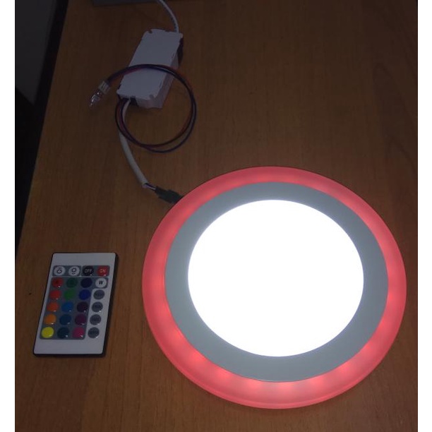 Jual Downlight led panel lis RGB 16 wat dengan remote | Shopee Indonesia
