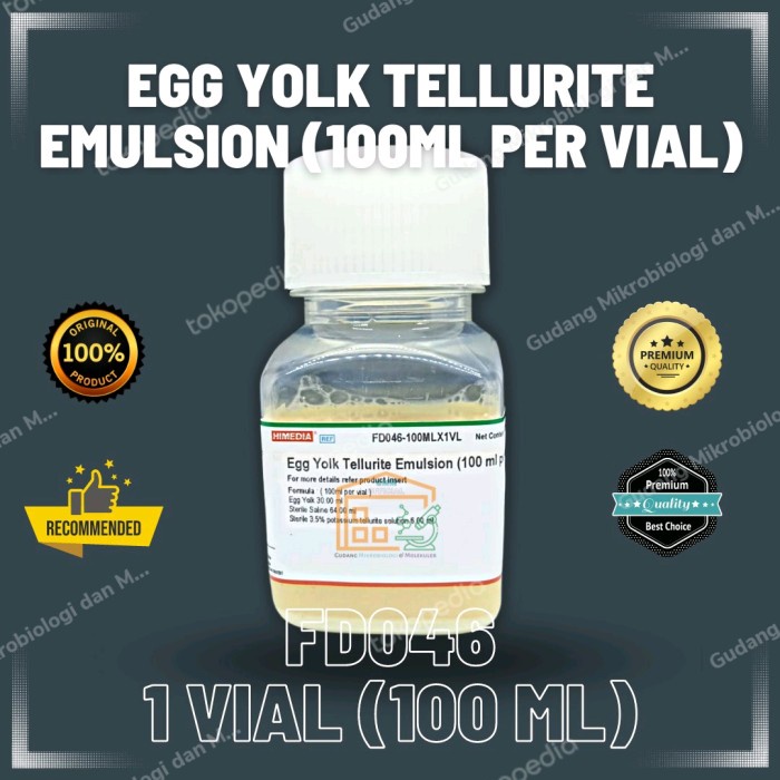 Jual Egg Yolk Tellurite Emulsion Supplement Mikrobiologi, 100 ml