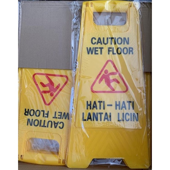 Jual Warning Sign Caution Wet Floorpapan Tanda Peringatan Lantai Licin Terlaris Shopee Indonesia 4534