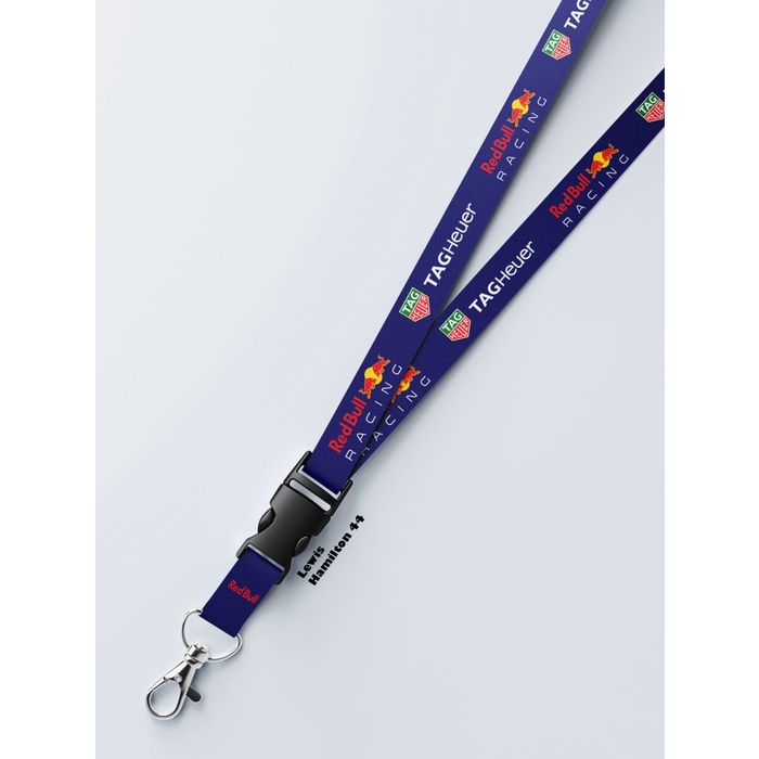 Lanyard F1 Formula 1 Red Bull Tag Heuer Max Verstappen Dua Sisi Satuan