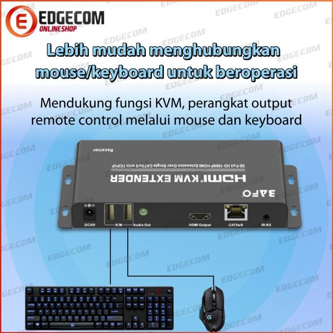 Jual Jual Hdmi Kvm Extender Over Cat Via Utp Lan Up To Meter Bf