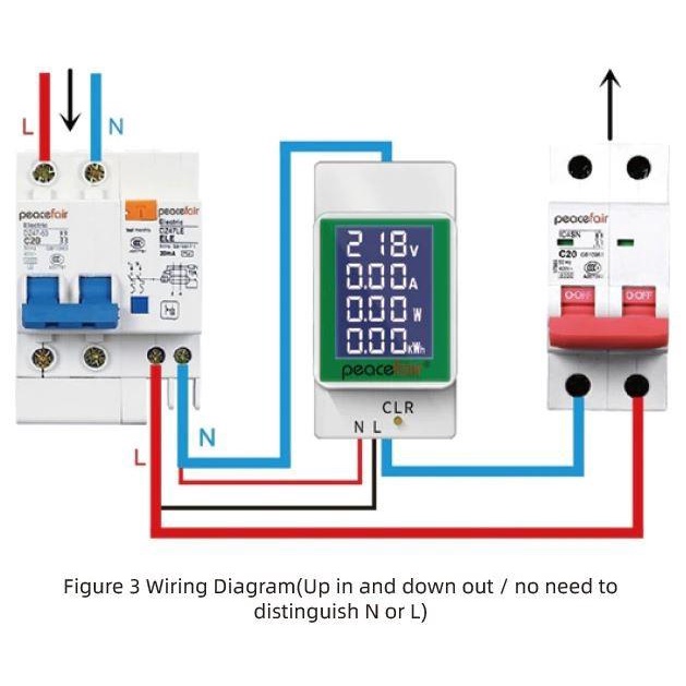 Misuratore Tensione E Frequenza AC 2 In 1 AILI - 0~70Hz 50~300V Autoalimentante 110V 220V
