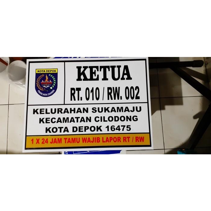 Jual Terlaris Plang Nama Plat Aluminium Rt Rw Custom | Shopee Indonesia