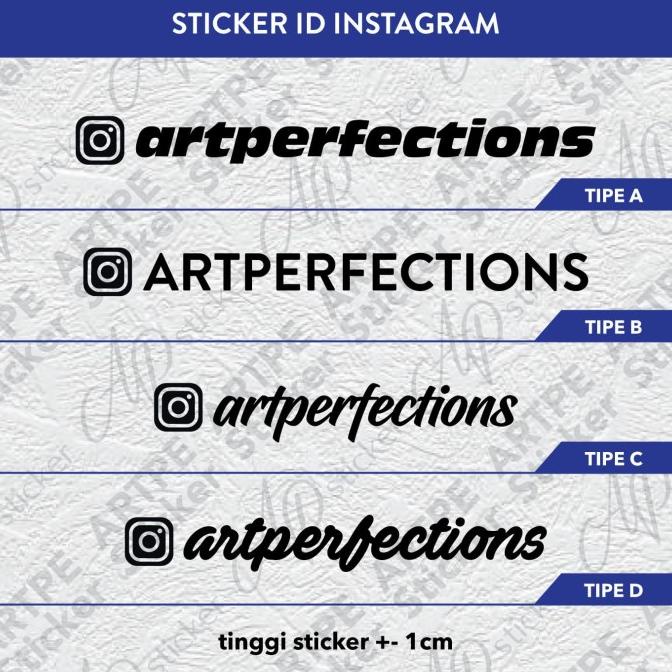 Jual CUSTOM STICKER LABEL NAMA INSTAGRAM UNTUK VISOR HELM | Shopee ...