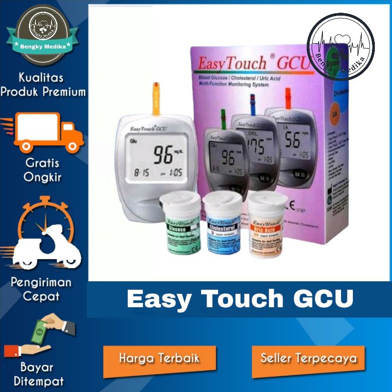 Jual Alat Easy Touch Gcu Strip Gula Asam Urat Kolesterol Shopee Indonesia