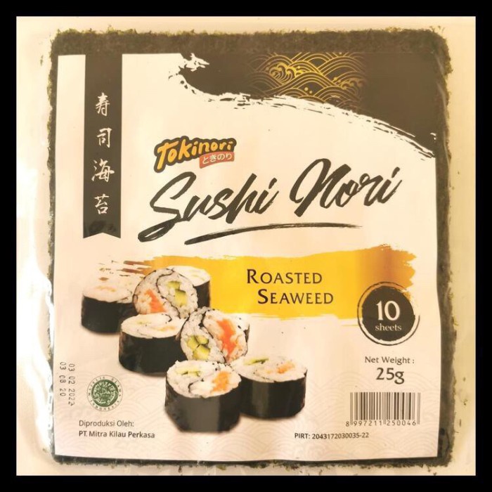 Jual Tokinori Yaki Sushi Nori Halal Mui Roasted Seaweed Uk X