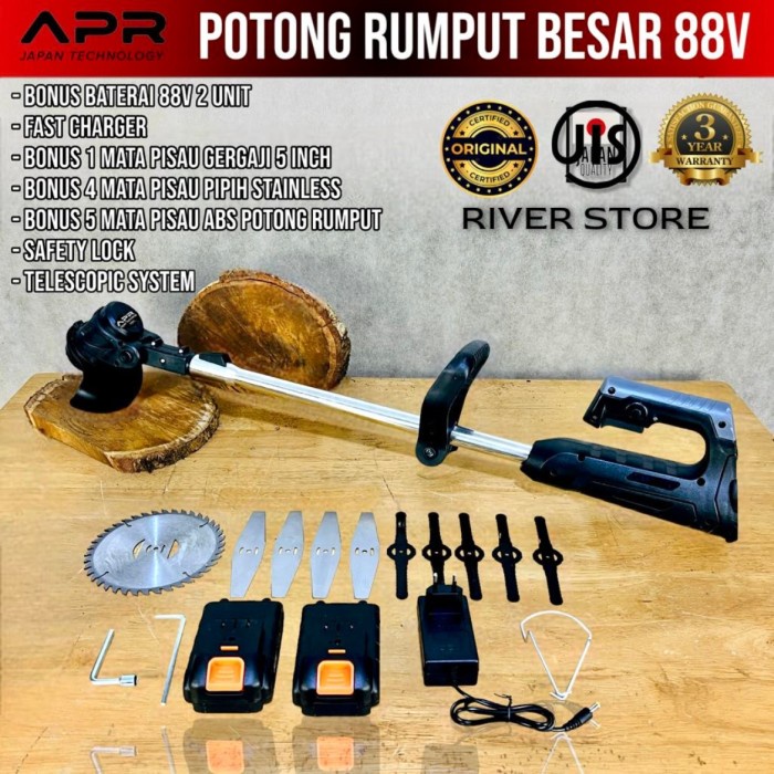 Jual Mesin Pemotong Rumput Cordless 88V APR Potong Ranting Pohon ...