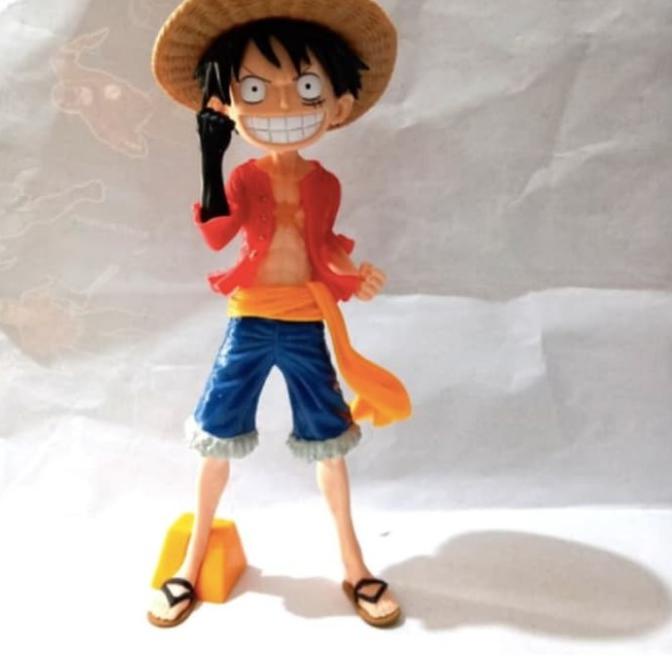Jual Action Figure Big Head One Piece Monkey D Luffy KWS Action Figure