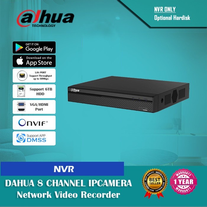 Jual Terlaris Nvr Dahua Channel Support Bardi Ipcamera/Onvif