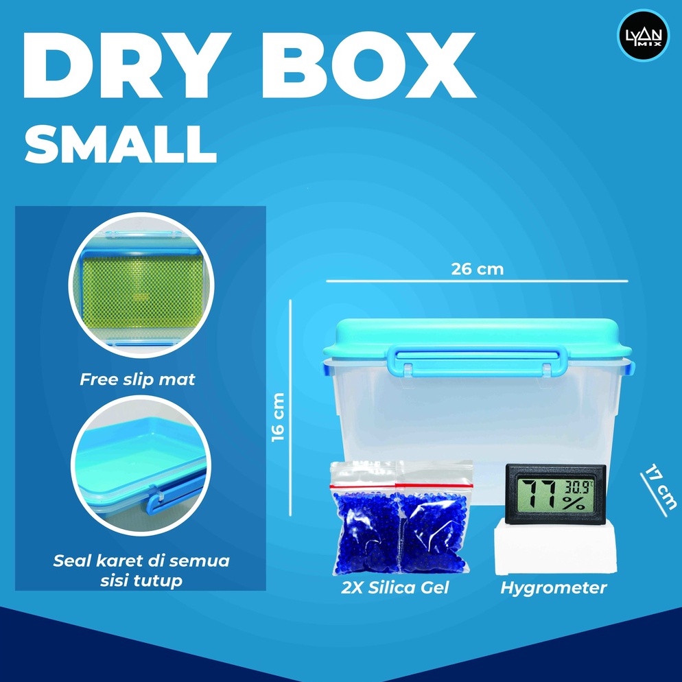 Jual TERBARU|| Dry box - Drybox SMALL silica gel hygrometer tempat ...